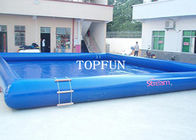 Sola piscina de agua inflable azul de m del tubo 10 x 6 para los niños con el rodillo del agua
