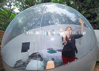 Tienda inflable semi transparente de la burbuja con el túnel blanco dos para el hotel