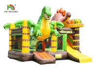 Casa inflable modificada para requisitos particulares de la despedida de los dinosaurios del tamaño/castillo animoso del niño con la diapositiva
