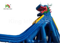 Tobogán acuático inflable grande azul de Stype del dragón para los adultos en parque acuático