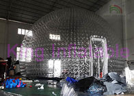 Tienda inflable de encargo de la burbuja de la bóveda, tienda inflable transparente total de la yarda