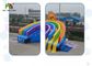 Anti - UV Inflatable Water Parks Triple Lanes PVC Rainbow Slide With Swimming Pool For Rentals