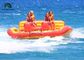PVC Tarpaulin Inflatable Fly Fishing Boats Yellow / Red Towable UFO Toy For Beach Sports